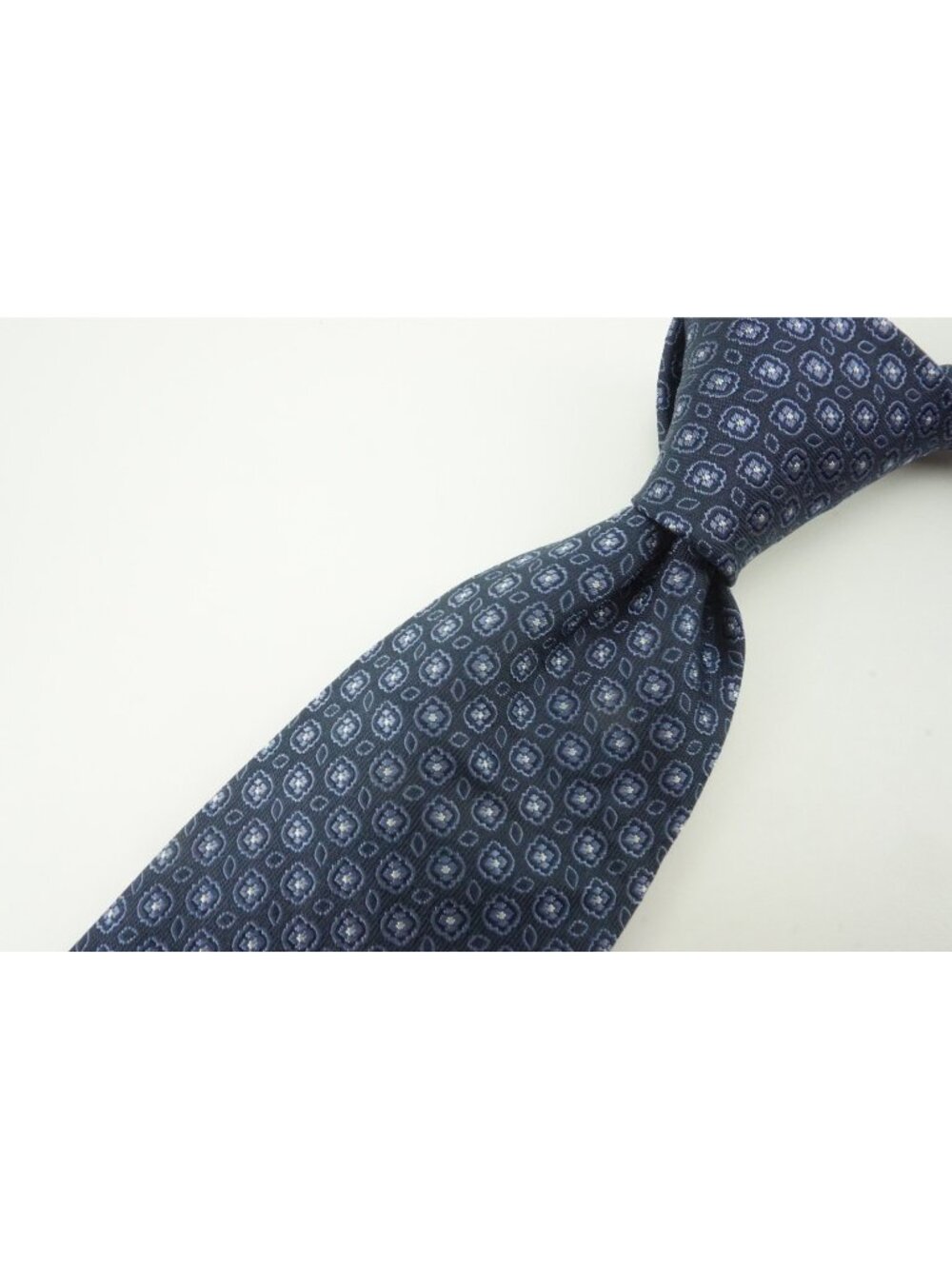 Canali Indigo Baby Blue Ditsy Micro Floral Tie Brand New With Tags